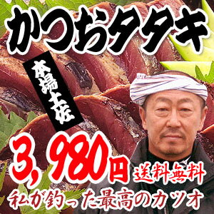 高知県直送　一本釣り！トロかつおタタキ【わら焼だから香ばしい！】【送料無料】本場のかつお最高！【smtb-t】脂がのって美味！