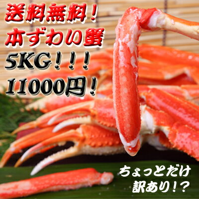 超特価！訳ありずわい蟹5kg送料無料（業務用）食べ切れますか？【新規開店120705】