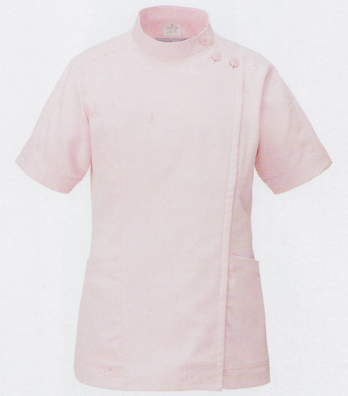高い防透性とストレッチ性で快適レディスジャケット半袖　ピンク