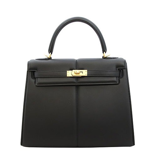 エルメス HERMES ケリー25 パデッド スイフト ノワール Z刻印 G金具