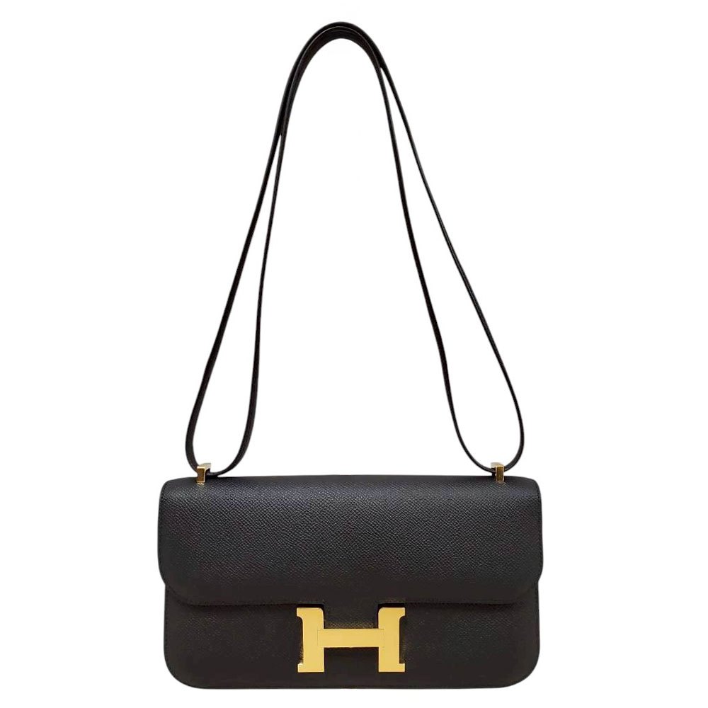 【新品同様・未使用品】エルメス HERMES コンスタンスエラン エプソン ノワール G金具 K刻印