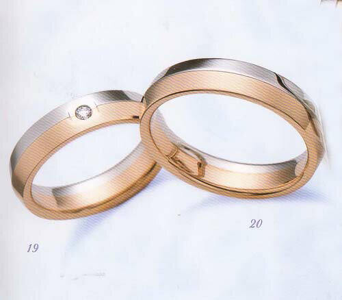 LANVIN (ランバン指輪) La vie en bleu　結婚指輪 マリッジ リング 　PGダイヤモンド入り(左側）【楽ギフ_名入れ】
