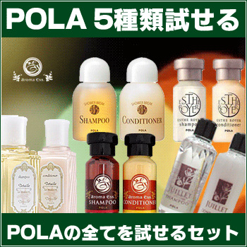 数量限定　5種類試せるPOLA　1001円ポッキリ袋　 シャンプー＆コンデセット　アロマエッセ・デタイユ・シャワーブレイク・ジュイエ・エステロワイエのフルセットポーラの人気シャンプーをすべて試せるお試しセット