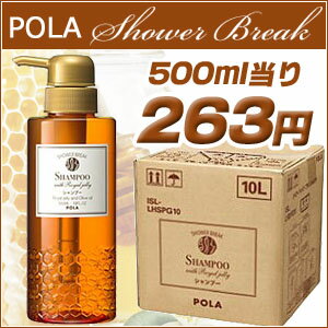 500ml当り263円　POLA　【ポーラ】シャワーブレイク プラス/シャンプー/shampoo/ヘアケア/ヘアソープ /詰替業務用 詰め替え/10LPOLAの人気商品が特価！【ポーラ】業務用 POLA ヘアソープ　( シャンプー) shampoo (詰替業務用 詰め替え)