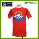 #021004オレゴニアン・アウトフィッターズ(Oregonian Outfitters)マウントフッドプリント半袖Tシャツ -メンズ Mt. Hood フッド山 スキー場 米国製6.1オンスボディ 丸首 ラウンドネック レッド 赤 M L XL OOS 302 【RCP】