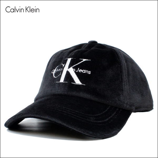 カルバンクライン キャップ Calvin Klein Jeans (カルバンクライン ジーンズ) ユニセックス 刺繍キャップ ベルベット ベロア CKロゴ 刺繍 キャップ 帽子 (BLACK) 41ZH908 【メンズ】【レディース】【あす楽対応】