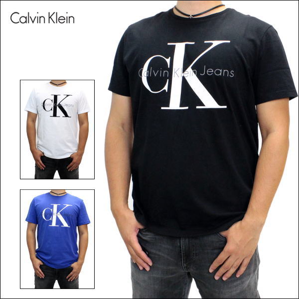 カルバンクライン Tシャツ Calvin Klein Jeans (カルバンクライン ジーンズ) メンズ 半袖Tシャツ CK ビッグロゴ プリント Tシャツ 全3色 41QK961 【あす楽対応】