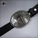 THE SAINTS SINPHONY(セインツシンフォニー)メンズレザーベルトANTIQUE SILVERGRAVEYARDBELT&BUCKLE(017)BLACK【あす楽対応】