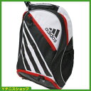 アディダス(adidas) バリケード4ツアー(Brricade) 国内未発売 バックパック ホワイト/ブラック/スカーレット テニスバッグ ラケットバッグ【あす楽】