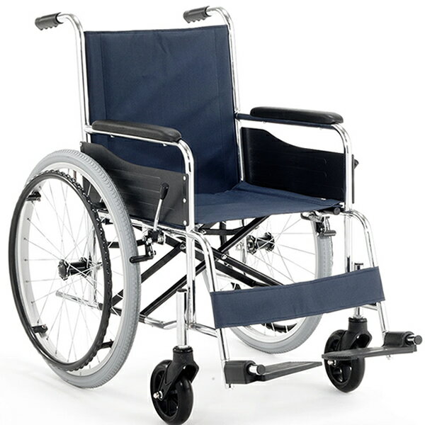 マキライフテック/スチール車椅子　ナイロンシート　KI-12【全国送料無料】【自走式・背固定タイプ】【機能的】