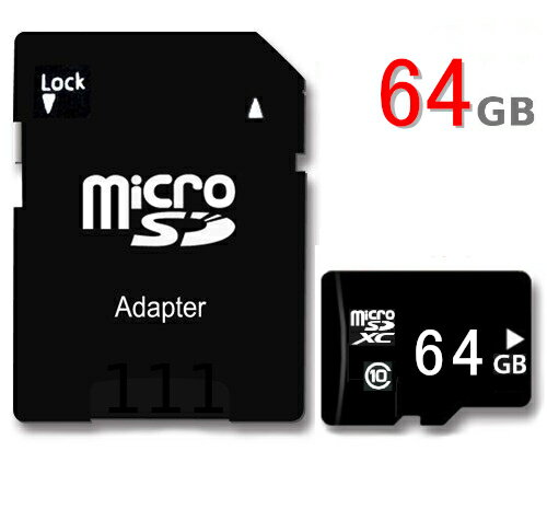  ۏ microSDJ[h 64GB SDϊA_v^[tANX10 UHS-I UHS-1 [J[h }CNSDJ[hCLASS10 microSDXC SDXC 󍂑 m[uh  