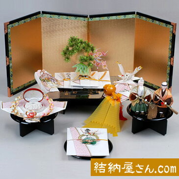 【結納フェア商品 ポイント2倍】結納 -コンパクト結納品-相田みつを 大和一号セットスタイル3【毛せん・目録付き】