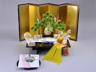 結納 -コンパクト結納品-相田みつを 大和二号セット5点【毛せん・目録付き】