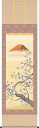 掛軸(掛け軸) 春用 桜花紅峰 北山歩生作 尺五立 約横54.5cm×縦190cm【送料無料】d8708