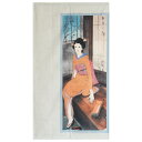 のれん 竹久夢二 五月の朝 ロングサイズ 85×150cm 1097 <和柄 和風 夢二式美人 日本画 大正ロマン 日本製 目隠し 廊下 ノレン 暖簾 洗面所 間仕切り 玄関 脱衣所 noren>