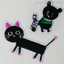 アイロンで手軽にワインポイント♪(猫雑貨 猫グッズ)Shinzi Katoh ワッペン