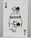 ポタリングキャット★ふわふわ　猫ポストカード　スペードの2　（猫雑貨 猫グッズ）
