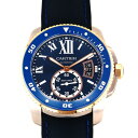 カルティエ Cartier カリブル ドゥ カルティエ ダイバー W2CA0008 ブルー文字盤 中古 腕時計 メンズ