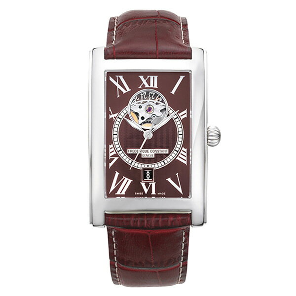 フレデリック・コンスタント FREDERIQUE CONSTANT クラシック カレ ハートビート&デイト 世界限定600本 FC315BRG4C26 バーガンディ文字盤 メンズ 腕時計