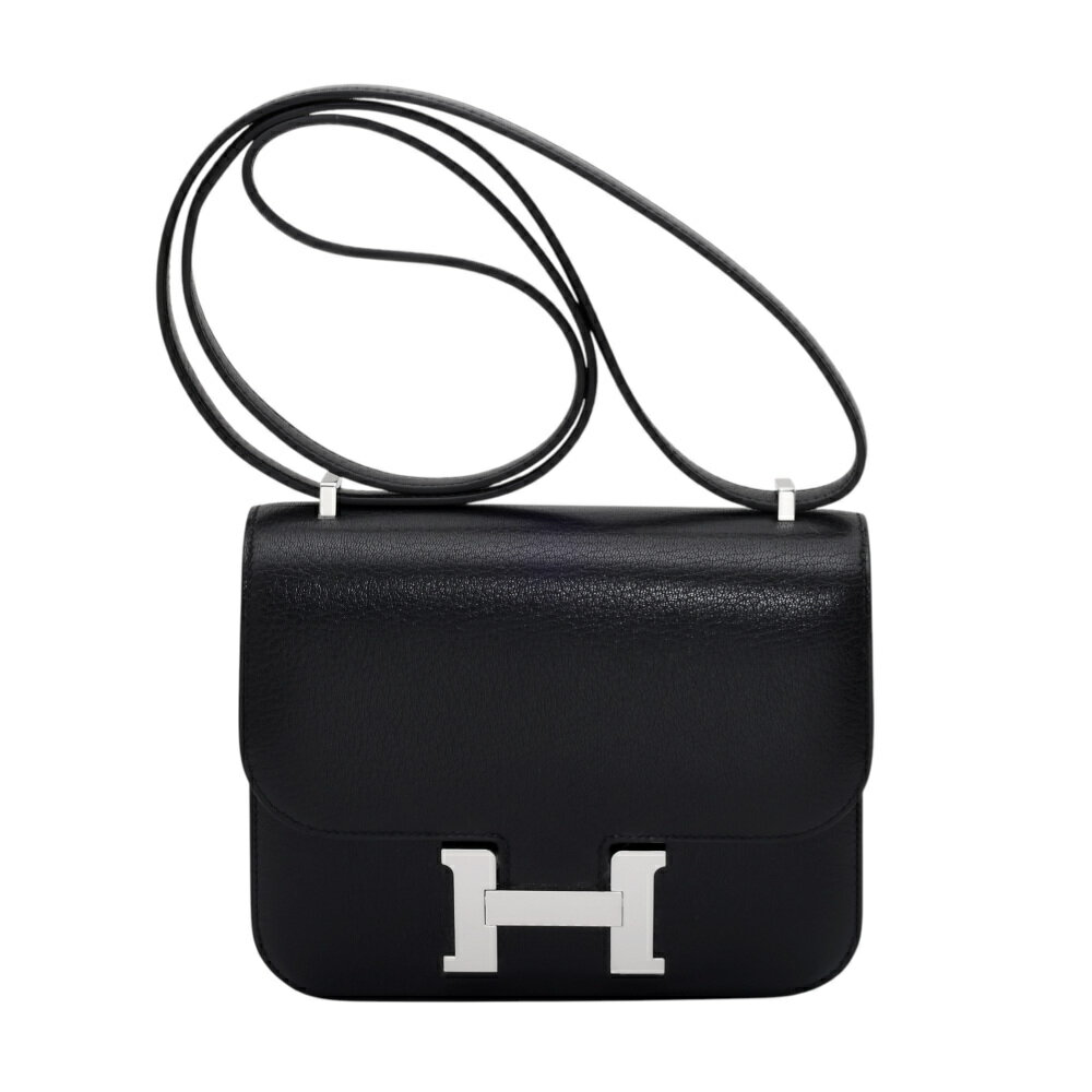 エルメス HERMES コンスタンス ミニ ミロワール シェーブル ブラック シルバー金具 K刻印 未使用 バッグ レディース