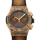 ウブロ HUBLOT クラシックフュージョン クロノグラフ ベルルッティ コールドゴールド 521.BZ.05IG.VR.BER19 ブラウン文字盤 メンズ 腕時計 【新品】