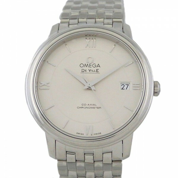 オメガ OMEGA デ・ヴィル プレステージ 424.10.37.20.02.001 シルバー文字盤