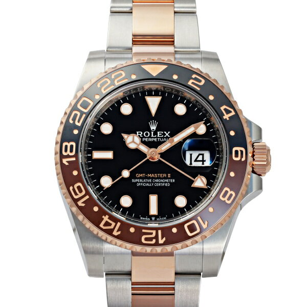 <strong>ロレックス</strong> ROLEX GMTマスターII 126711CHNR ブラック/ドット文字盤 新品 腕時計 メンズ