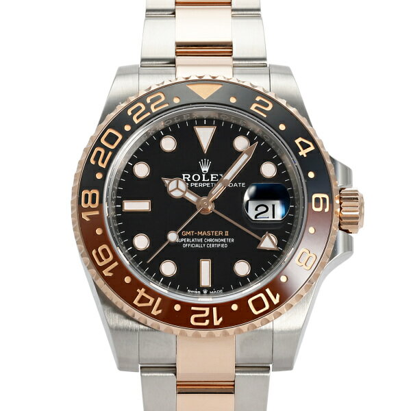 <strong>ロレックス</strong> ROLEX GMTマスターII 126711CHNR ブラック/ドット文字盤 中古 腕時計 メンズ