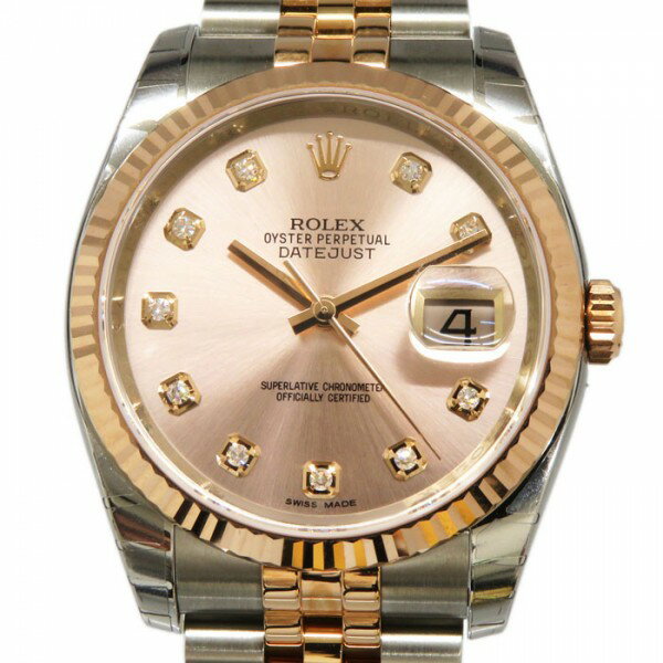 ロレックス ROLEX デイトジャスト 116231G ピンク文字盤