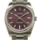 ロレックス ROLEX オイスターパーペチュアル34 114200 レッドグレープ文字盤