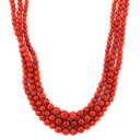 【USED限定 最大5,000円クーポン有 9/20まで】 ユキザキセレクトジュエリー YUKIZAKI SELECT JEWELRY ネックレス/ペンダント シルバー 3連サンゴ ネックレス - レディース ジュエリー 【未使用】