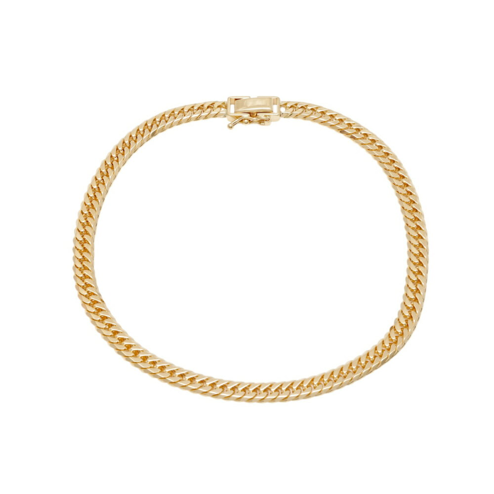 K18イエローゴールド 喜平 アンクレット ダブル6面 約25cm 約21.78g