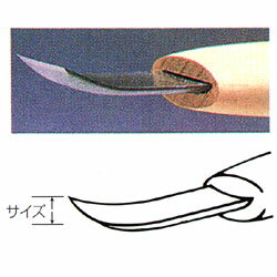 彫刻刀 安来鋼 1.5mm カマクラ曲型 （極浅丸曲）...:yumegazai:10034554