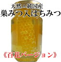 非加熱 生はちみつ 巣みつ入り 百花蜜180g【宇和養蜂】コ...