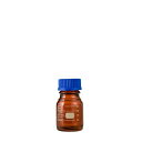 【柴田科学】ねじ口びん(メジュームびん) 茶褐色 青キャップ付 150mL【10個】 017210-150A