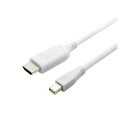 (まとめ)ミヨシ HDMI-ミニディスプレイポート変換ケーブル 1m ホワイト HDC-MD10/WH【×2セット】