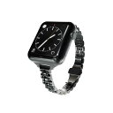 ショッピングアップルウォッチ miak JUBILEE METAL BAND for Apple Watch 45/44/42mm ブラック SJEMA-W4244BK 黒