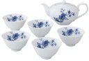 【送料無料】Noritake(ノリタケ) ブルーソレンティーノ煎茶器揃 WY1010/1669