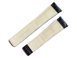 「タグホイヤー(TAGHEUER)向け」輸入王オリジナルベルトモナコDバックル用型押しクロコ22/18mmブルー社外品