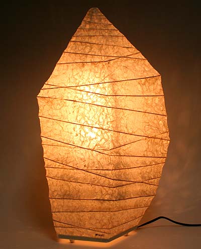 和紙の灯り・氷石L(和照明　和風ランプ）