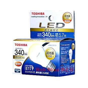 東芝LED電球LDA6L-E17/D≪電球色≫ミニクリプトン形[小形電球形]5.7W/E17口金 340lm [調光器対応][E-CORE イー・コア][LEDランプ/電球形LEDランプ]TOSHIBA節電対策【SBZcou1208】 10P1Aug12