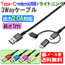 【メール便送料無料】変換コネクタ付 PREMIUM 3Way...