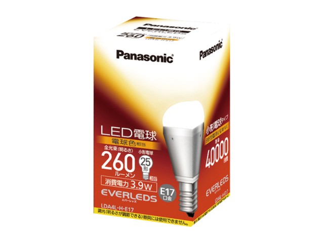 LED電球 E17 電球色 パナソニック LDA4LHE17 3.9W E17口金 小形電…...:yutori:10008960