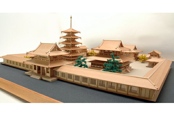 法隆寺　全景【送料無料】1/150ウッディージョー木製模型