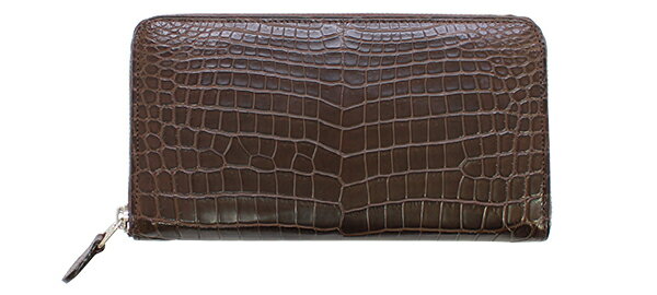 GREDEER クロコダイル ラウンドファスナー長財布 GCKW003B-Z ブラウンADVANTIQE FINISH こだわりの「日本製」。原皮のなめし、作り、塗装まで日本の職人による手仕事でできています