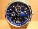 オリエント ORIENT 腕時計 Neo 70's Solar Chronograph ソーラークロノグラフ ブルー WV0011TY メンズ
