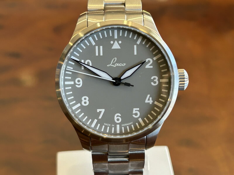 【あす楽】 ラコ 腕時計 Laco PILOT Augsburg39 Grau パイロット アウクスブルク39 グラウ 自動巻き 862161.MB