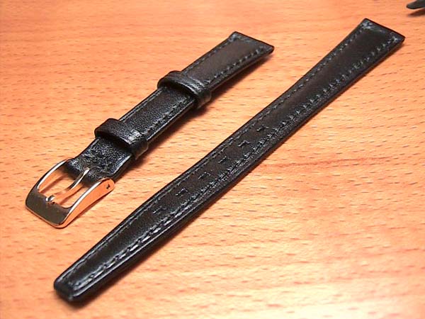 12mm時計バンド(腕時計）ベルト12ミリ　牛革　時計バンド　時計ベルト　バネ棒 サービスつき　12mm　黒 腕時計用 時計ベルト 時計用バンド 525円で販売していますバネ棒をサービスでお付けします。