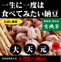 入荷不安定 納豆・初めての方限定●特選天然わら高級納豆 大粒「大天元」1本300g(6