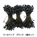 アートフラワー材料 『パールペップ ブラック 3個セット YP-4』